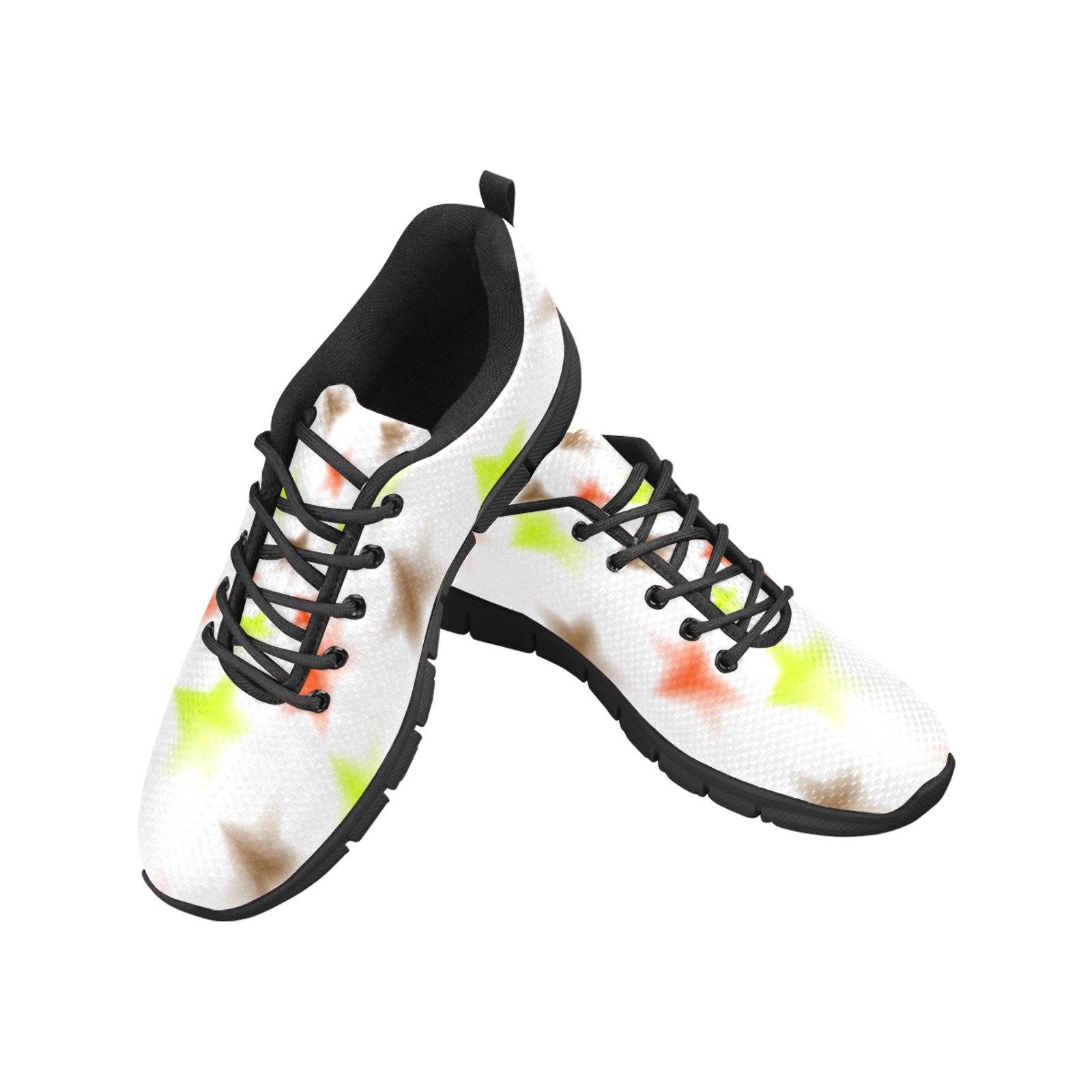 stars blk Men's Breathable Running Shoes (Model 055)