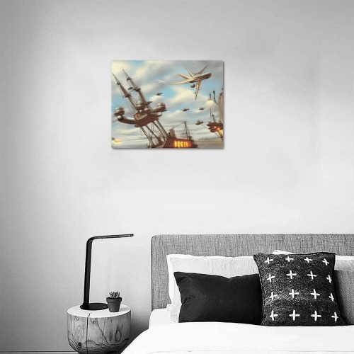BATTLE OVER LONDON 2 Upgraded Canvas Print 14"x11"