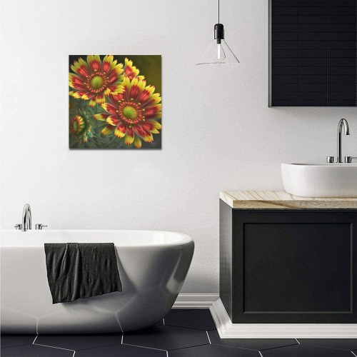 April Showers bring May Flowers Upgraded Canvas Print 16"x16"