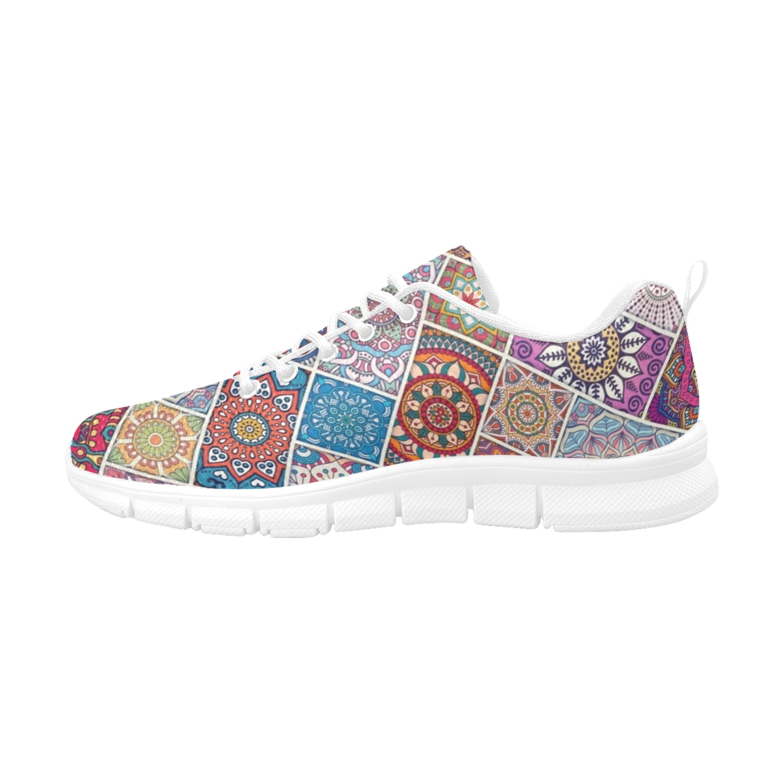 Beautiful Mosaic Mandala Women's Breathable Running Shoes (Model 055)