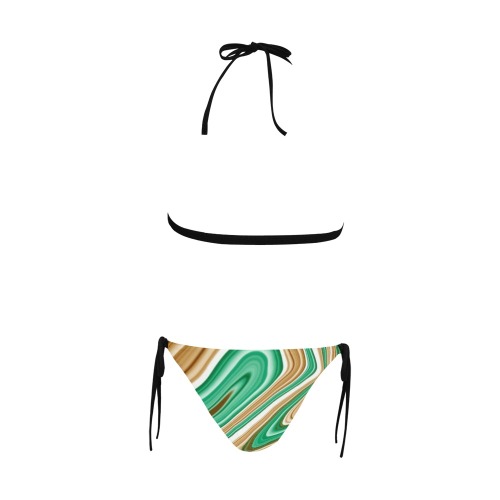 bikini triangulo menta Buckle Front Halter Bikini Swimsuit (Model S08)