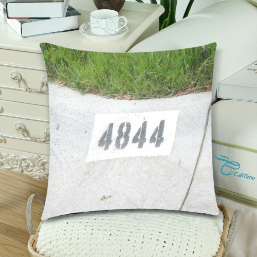 Street Number 4844 Custom Zippered Pillow Cases 18"x 18" (Twin Sides) (Set of 2)