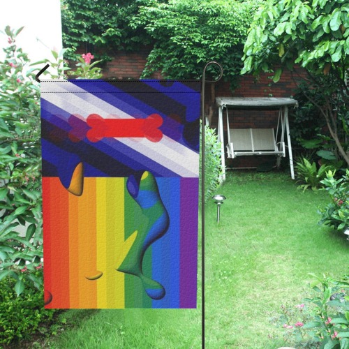 Puppy Pride Flag Pop Art by Nico Bielow Garden Flag 12‘’x18‘’(Without Flagpole)