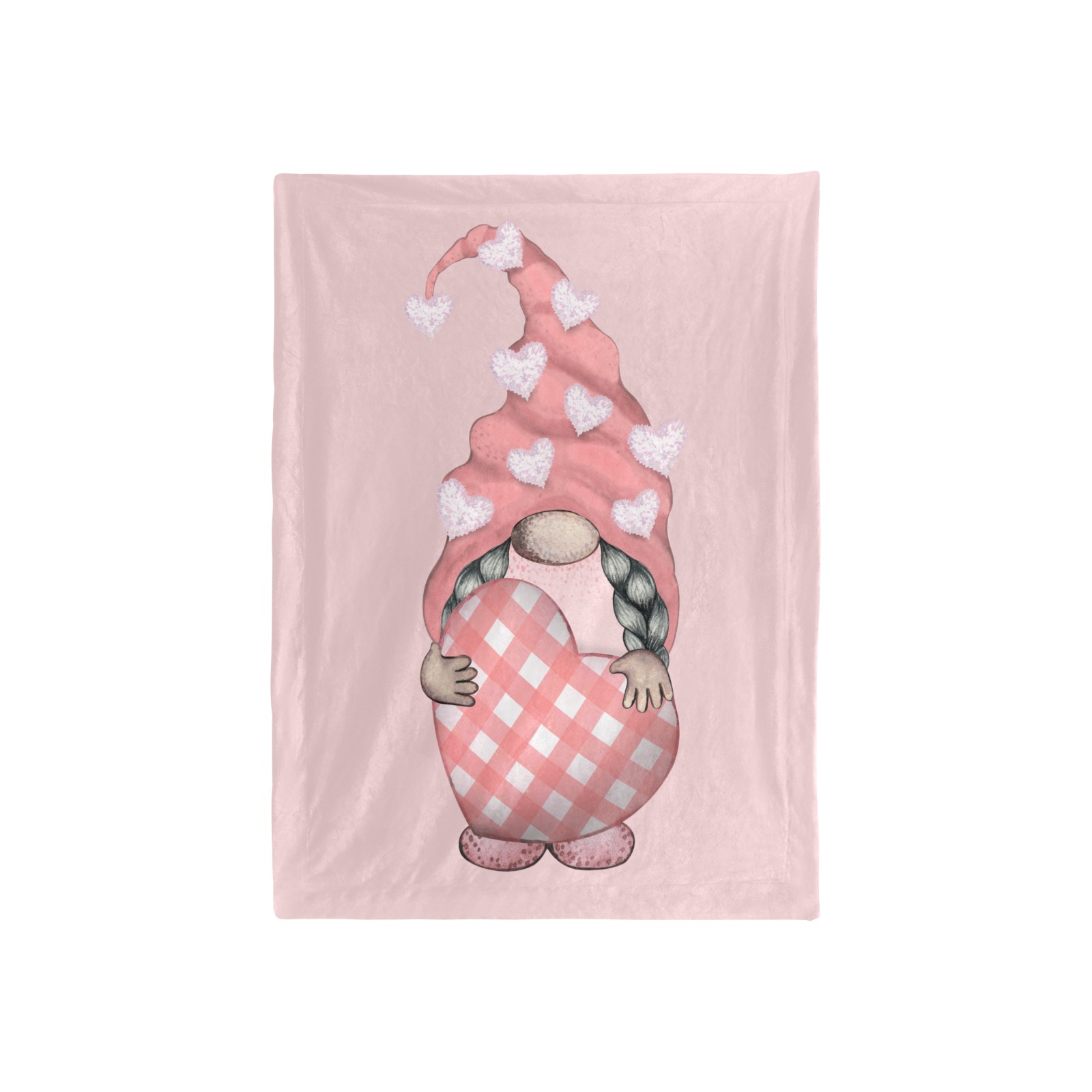 Gnome Valentine Baby Blanket Baby Blanket 40"x50"