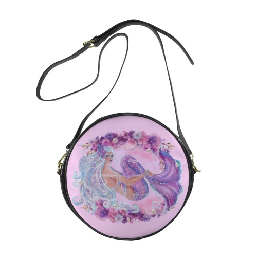 pink mermaid round purse