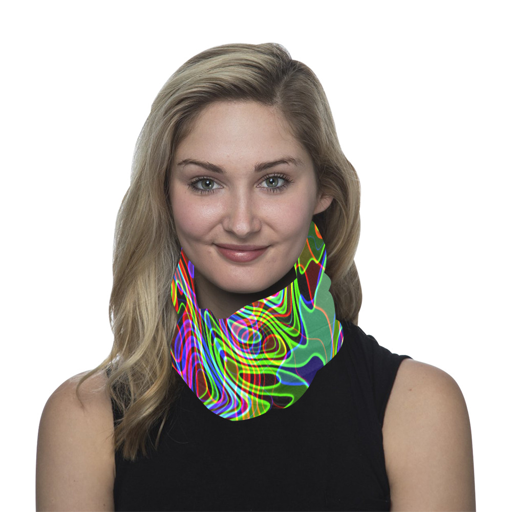 Abstract Retro Neon Pattern Background Design Multifunctional Headwear