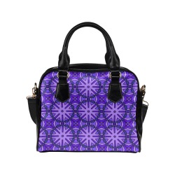 Purple Repper Abstract Shoulder Handbag (Model 1634)