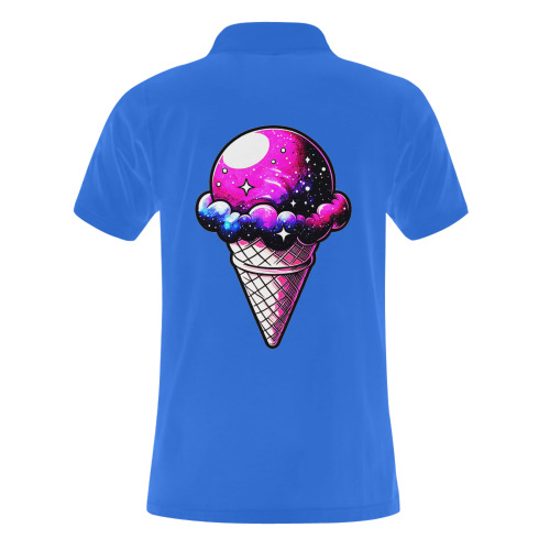 Space Cream Cone Men's Polo Shirt (Model T24)