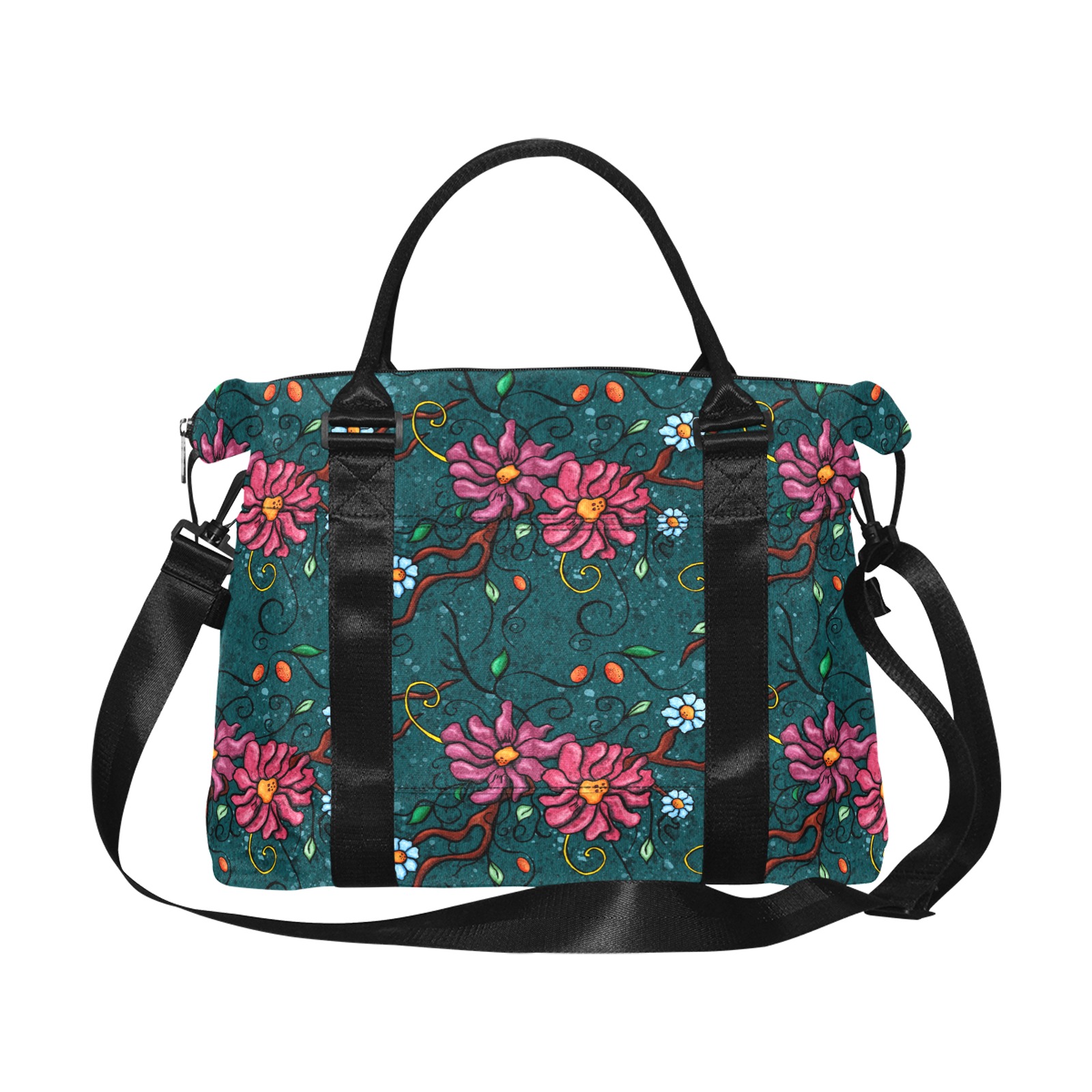 floral Large Capacity Duffle Bag (Model 1715)