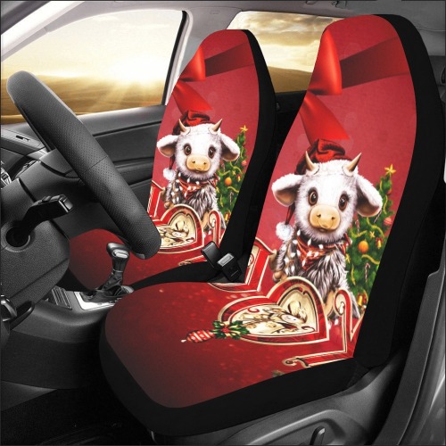 Funny christmas cow Car Seat Covers (Set of 2)