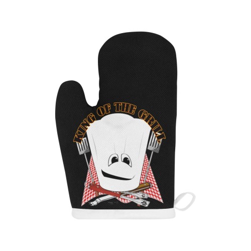 King of the Grill - Grill Master Black Linen Oven Mitt (Two Pieces)