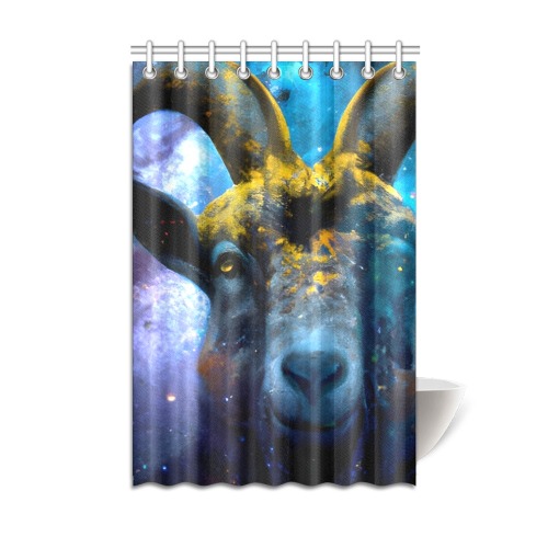 Painted Goat Shower Curtain 48"x72"