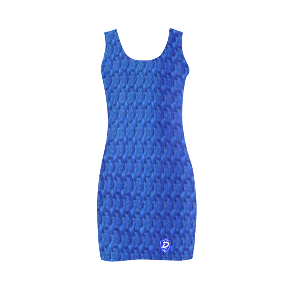 DIONIO Clothing - Women's Medea Vest Dress (Blue Shield Logo) Medea Vest Dress (Model D06)