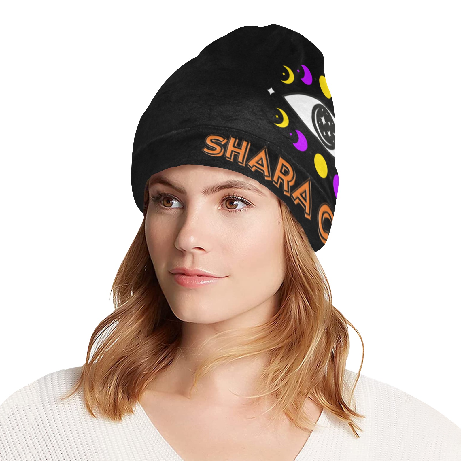 Shara Crow Illy Eye All Over Print Beanie for Adults