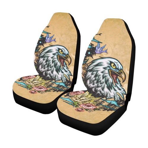 Wonderful  eagle with moon and sun Car Seat Covers (Set of 2)