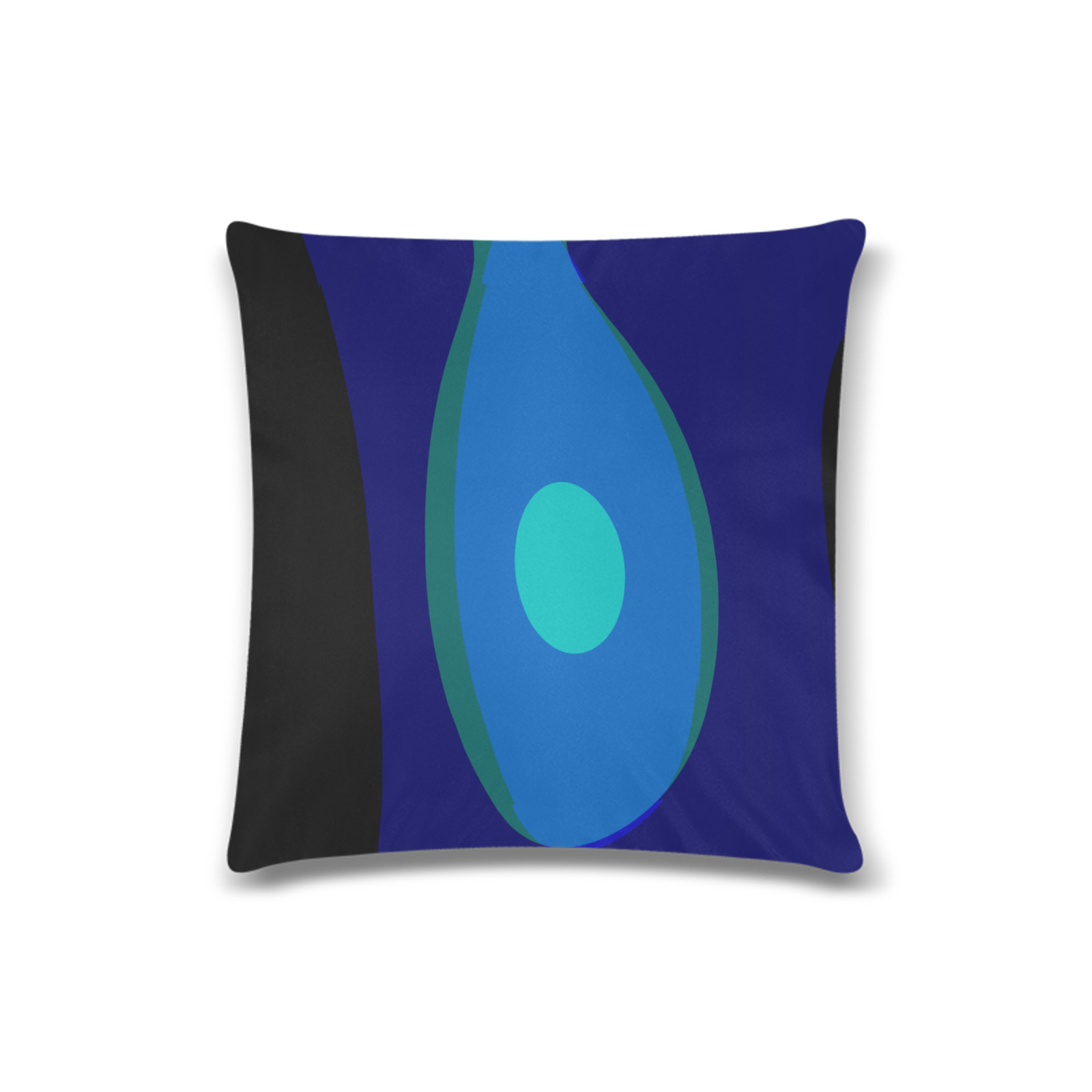 Dimensional Blue Abstract 915 Custom Zippered Pillow Case 16"x16"(Twin Sides)