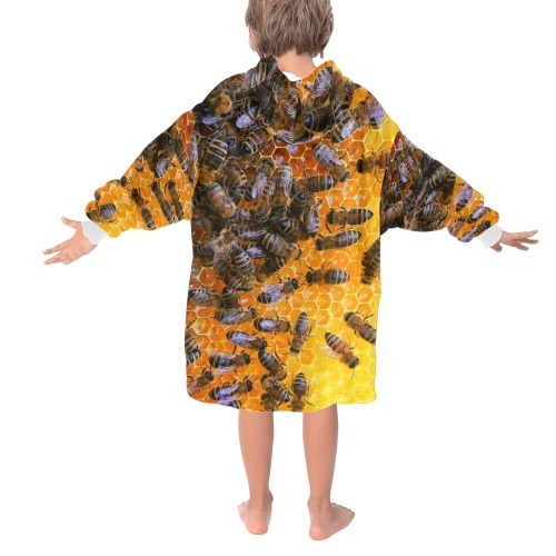 HONEY BEES 4 Blanket Hoodie for Kids