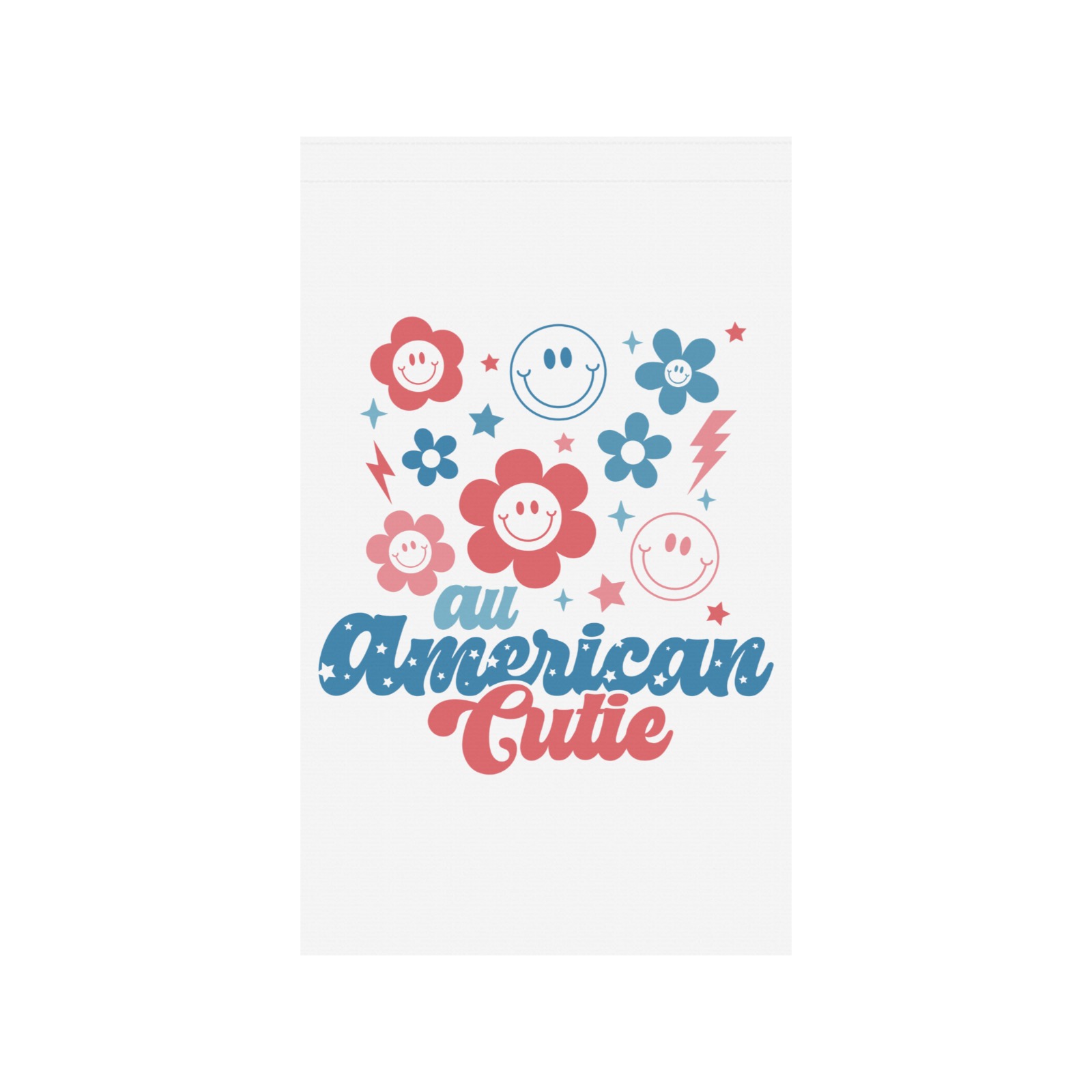 Retro All American Cutie Garden Flag 36''x60'' (Twin Sides)