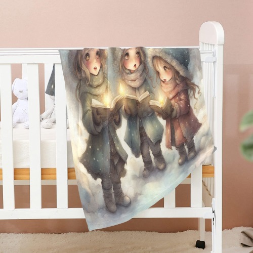 Christmas Carolers Baby Blanket 30"x40"