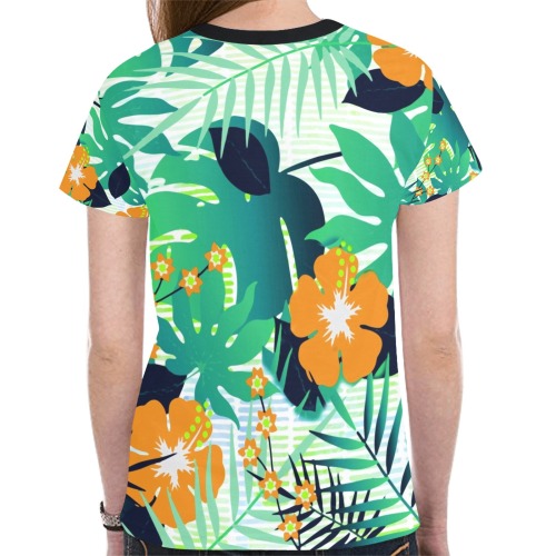 GROOVY FUNK THING FLORAL New All Over Print T-shirt for Women (Model T45)