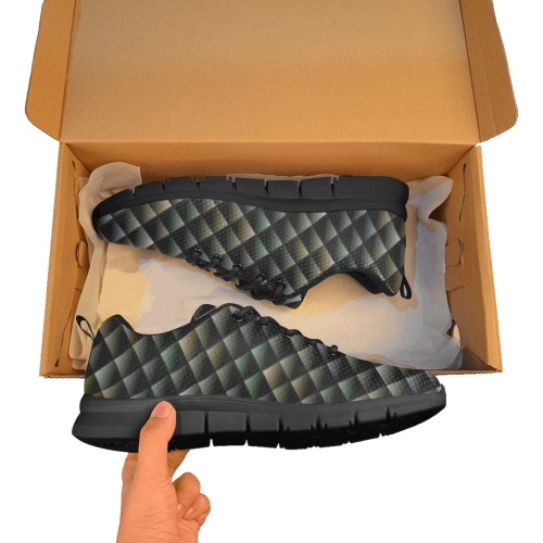 snake skin Men's Breathable Running Shoes (Model 055)