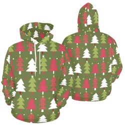 Christmas Trees All Over Print Hoodie for Men (USA Size) (Model H13)