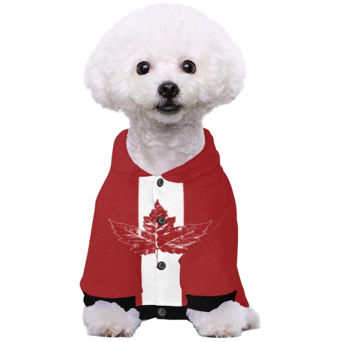 Cool Canada Flag Dog Jackets Pet Dog Hoodie