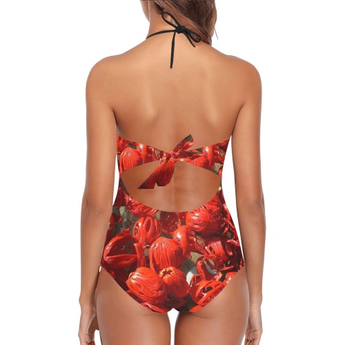Mace party Lace Band Embossing Swimsuit (Model S15)