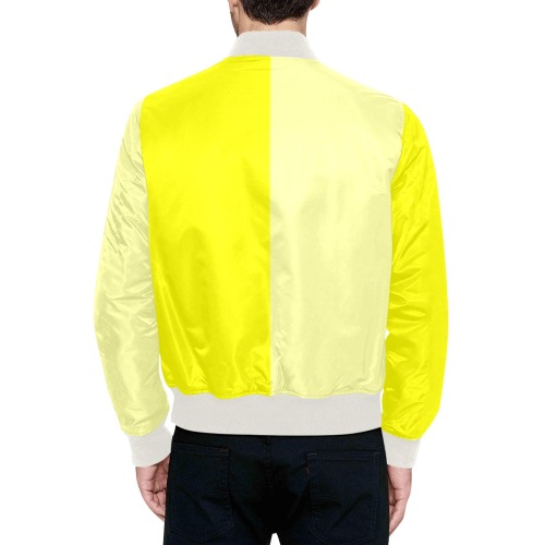 yellowhalf All Over Print Quilted Bomber Jacket for Men (Model H33)