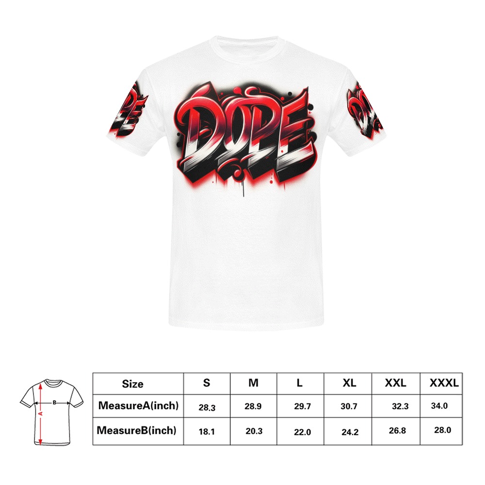 RedBlack Dope - All Over Print T-Shirt for Men (USA Size) (Model T40)