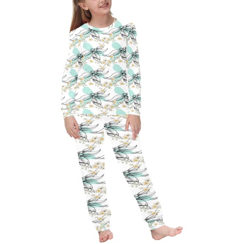 floral Kids' All Over Print Pajama Set