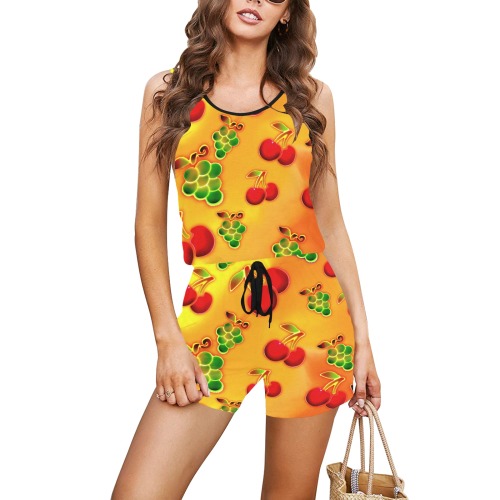 Fruit dance All Over Print Short Jumpsuit