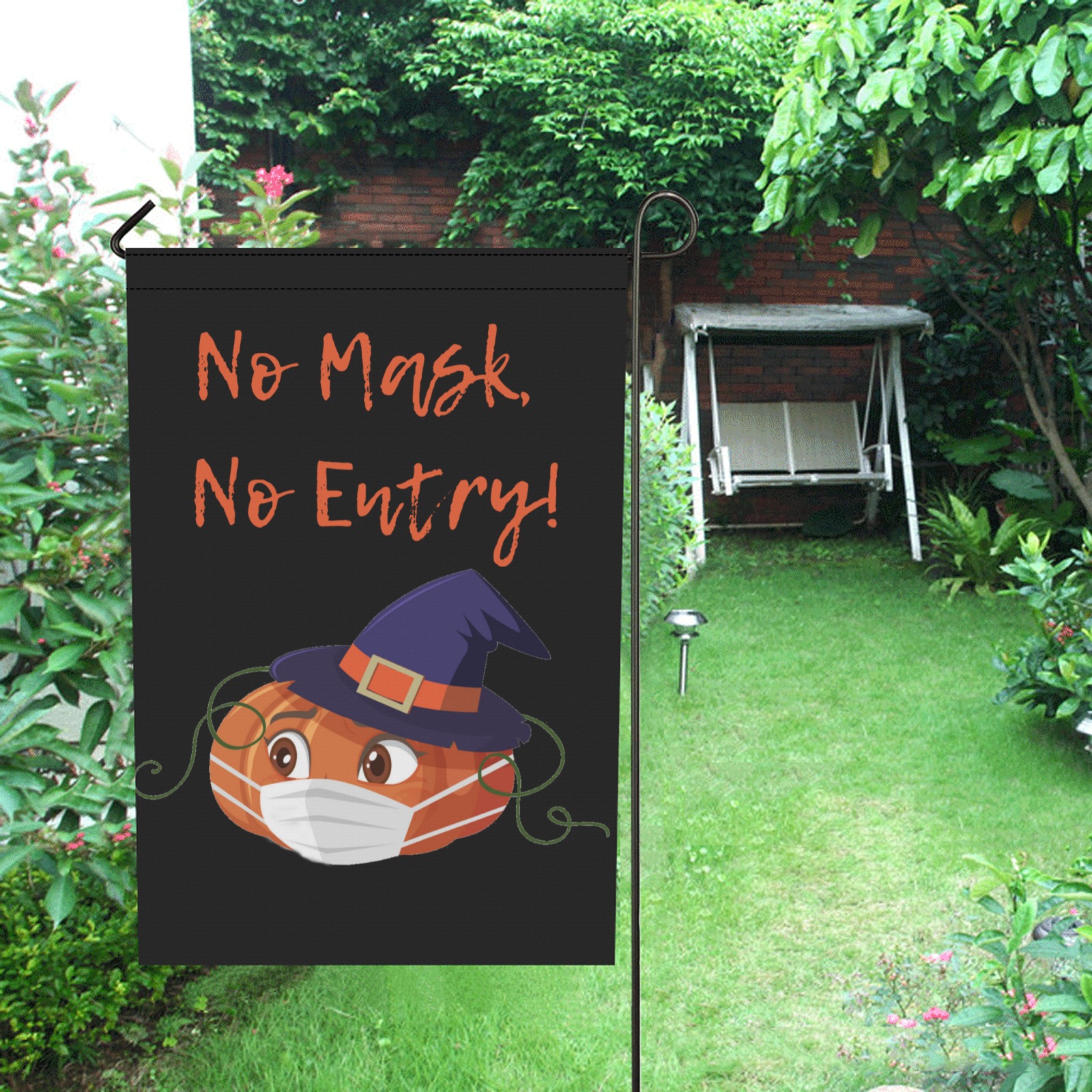 Halloween No Entry 4 Garden Flag 12‘’x18‘’(Twin Sides)
