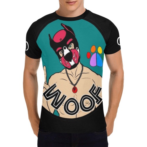 Gay Pup Woof by Fetishworldgay All Over Print T-Shirt for Men (USA Size) (Model T40)