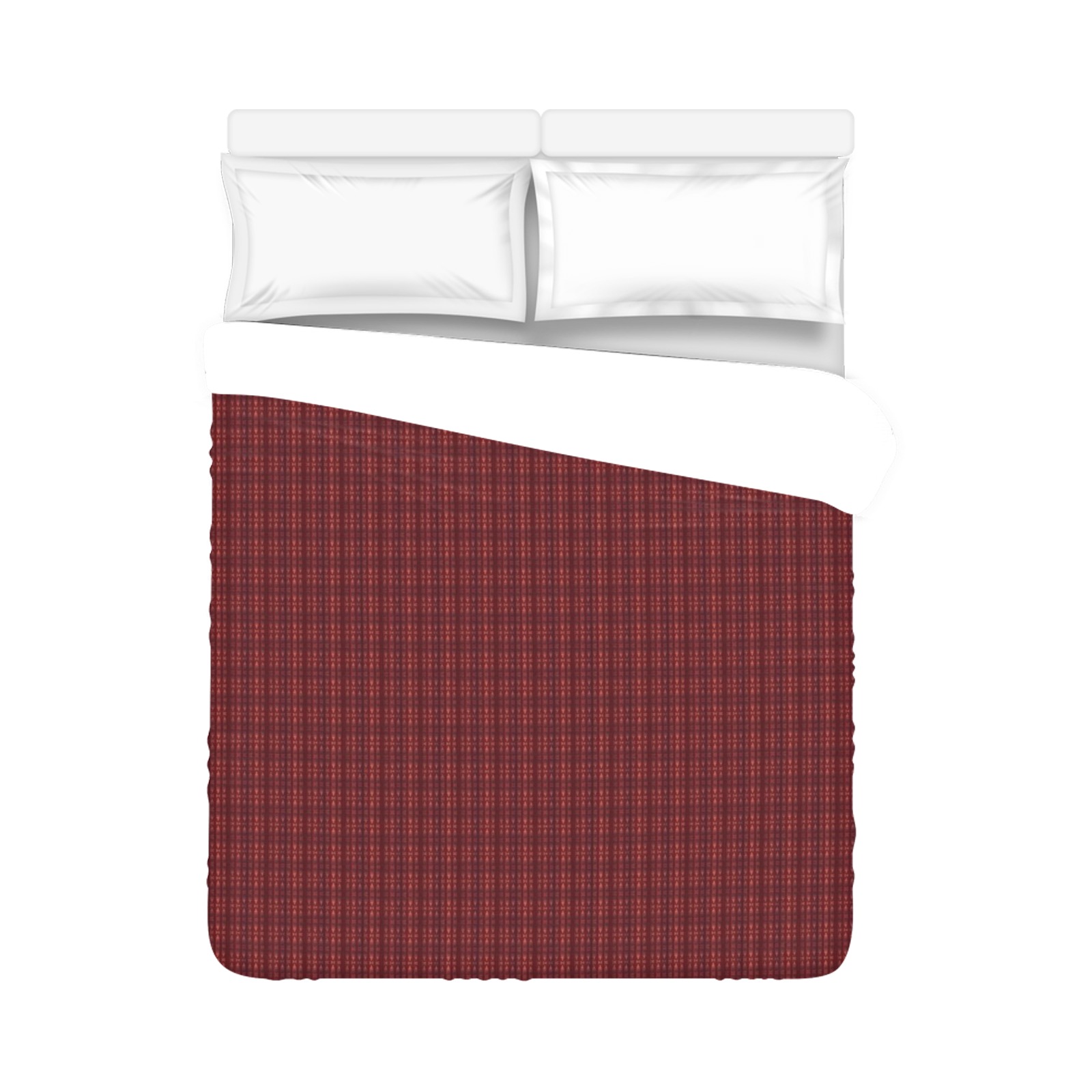 burgundy repeating pattern Duvet Cover 86"x70" ( All-over-print)