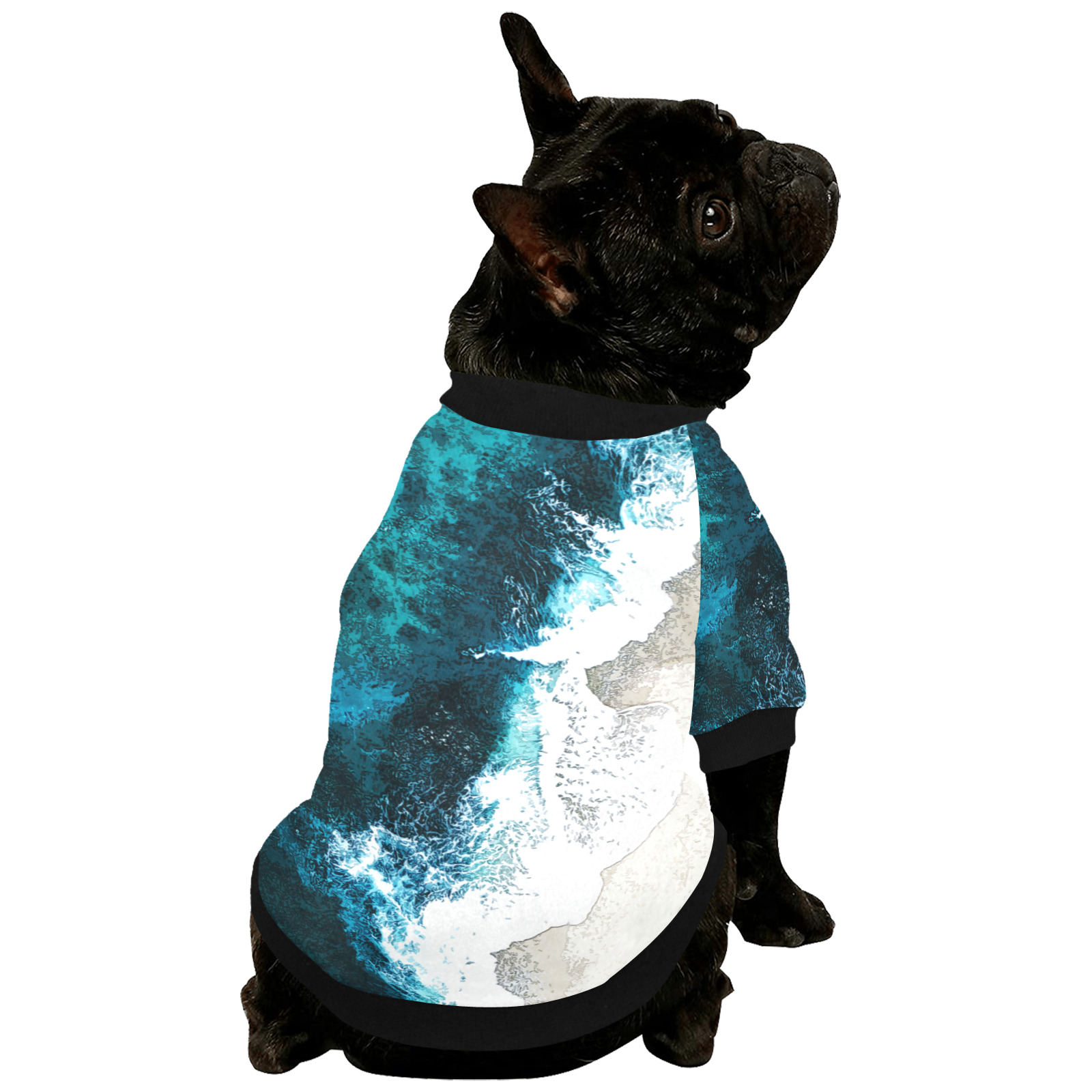Ocean And Beach Pet Dog Round Neck Shirt