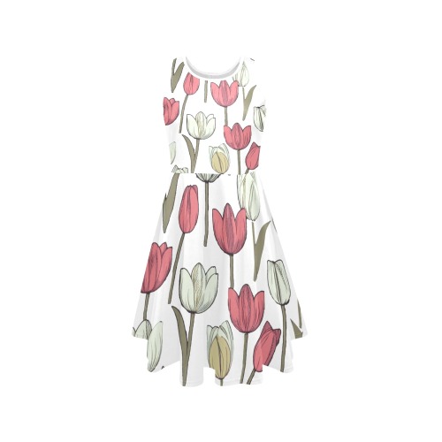 Floral Sleeveless Expansion Dress (Model D60)