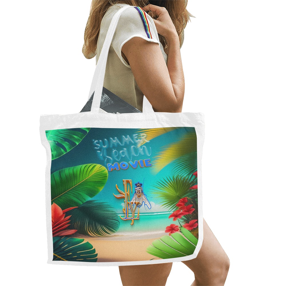 Summer Beach Movie Collectable Fly Canvas Tote Bag/Large (Model 1702)