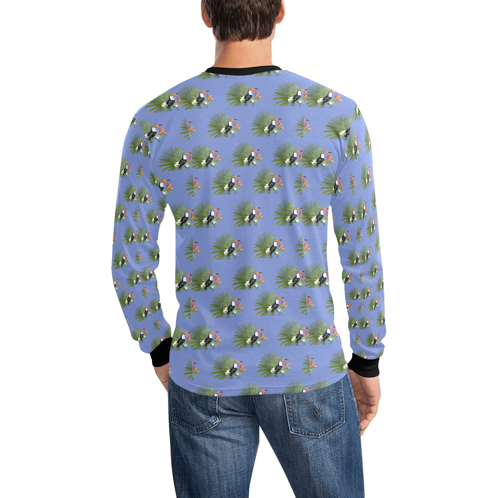 Birds Men's All Over Print Long Sleeve T-shirt (Model T51)