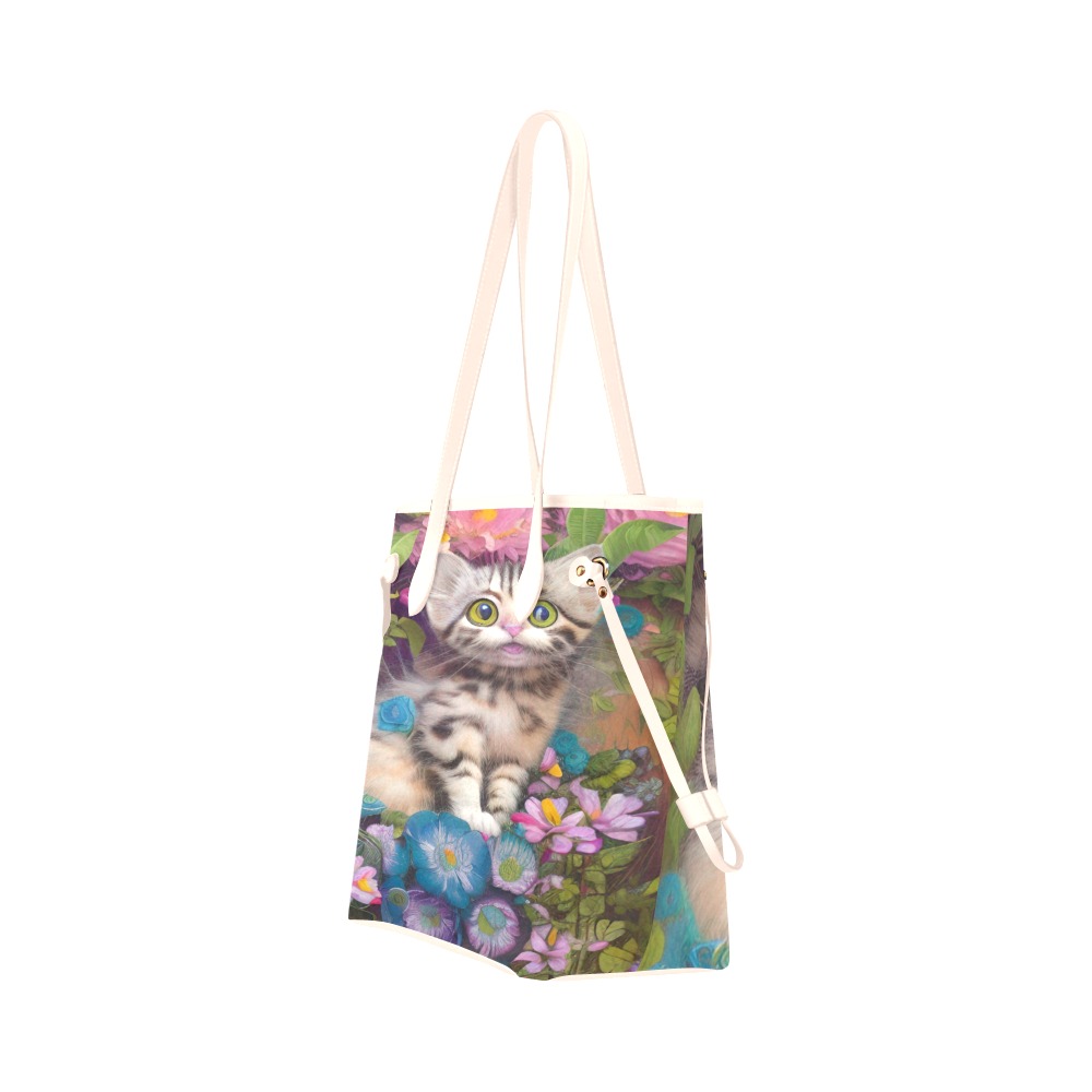 Cute Kittens 10 Clover Canvas Tote Bag (Model 1661)