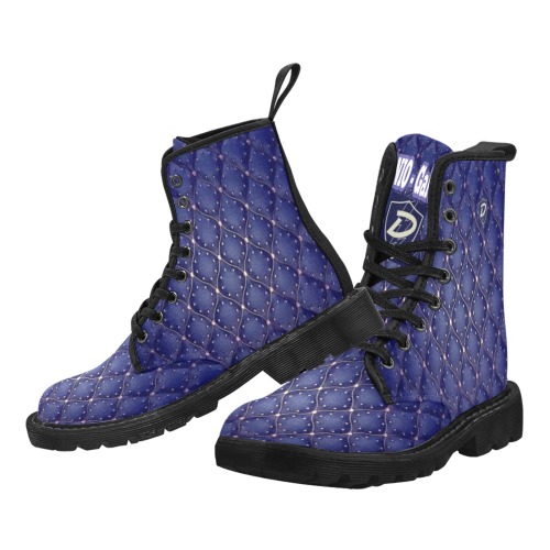 DIONIO - MEN's GALVADON BOOTS (Purple) Martin Boots for Men (Black) (Model 1203H)