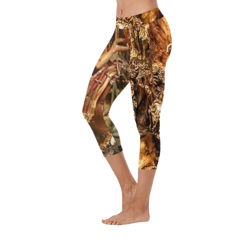 Armalanikai Women's Low Rise Capri Leggings (Invisible Stitch) (Model L08)