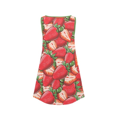 Strawberry Girls' Sleeveless Dress (Model D58)