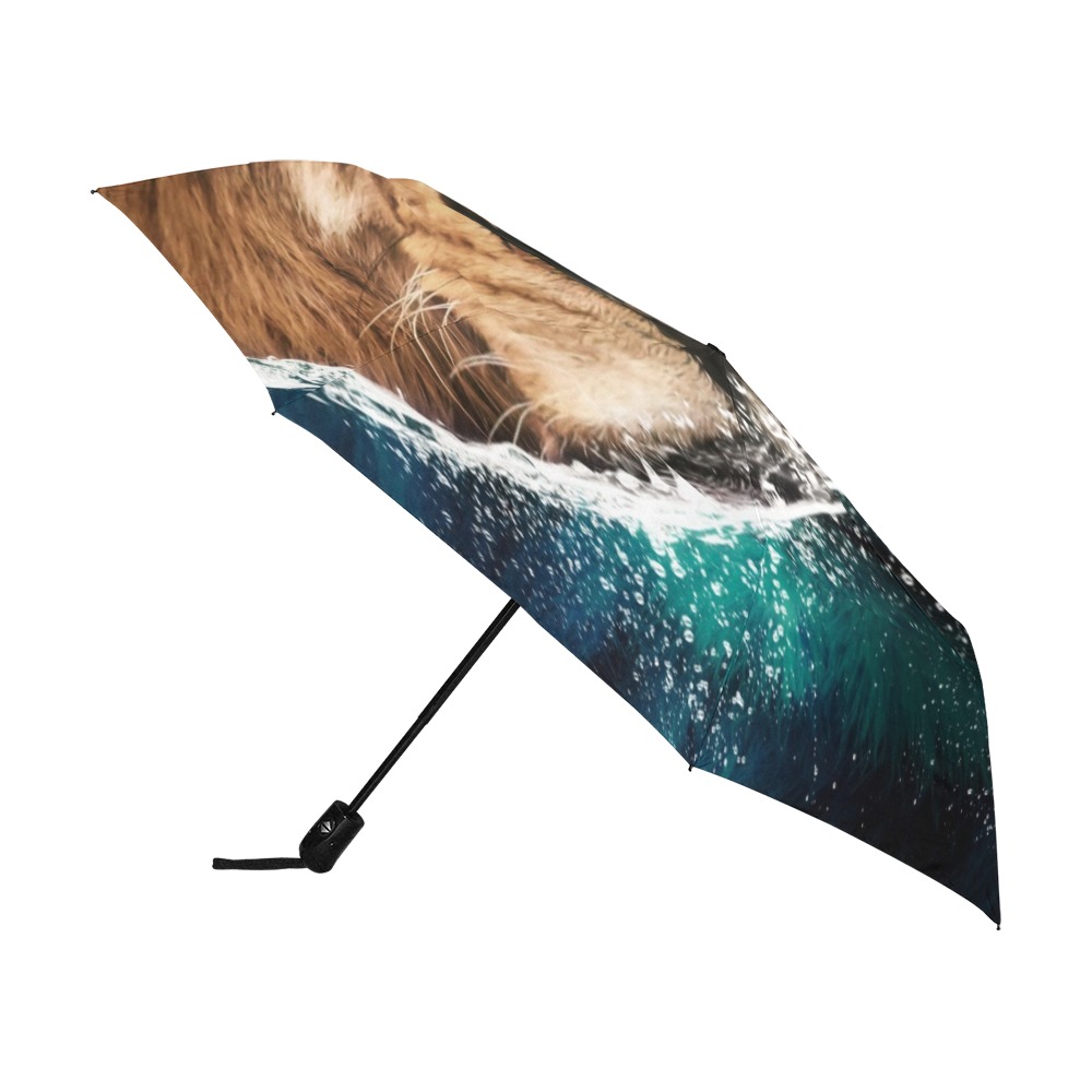 Lion behind the Ocean Anti-UV Auto-Foldable Umbrella (U09)