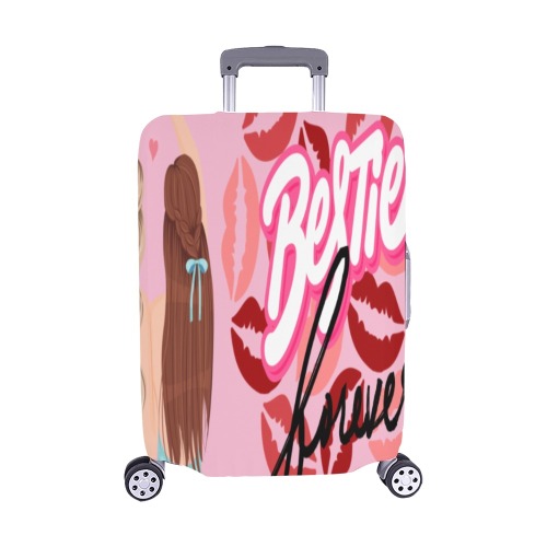 Besties Forever Pink Luggage Cover