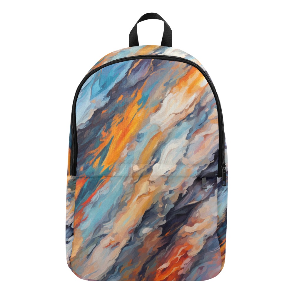 Diagonal lines of artistic paint. Abstract art Fabric Backpack for Adult (Model 1659)