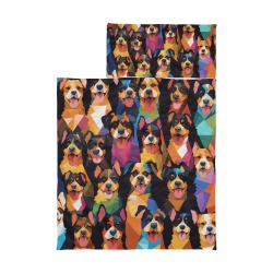 Colorful irregular pattern of funny adorable dogs. Kids' Sleeping Bag