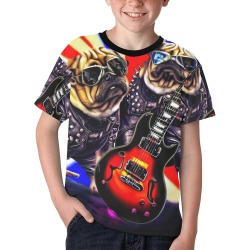 HEAVY ROCK PUG 3 Kids' All Over Print T-shirt (Model T65)