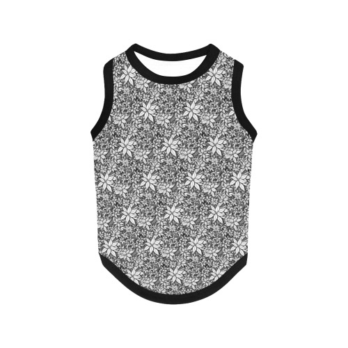 Petals in the Wind in Black All Over Print Pet Tank Top