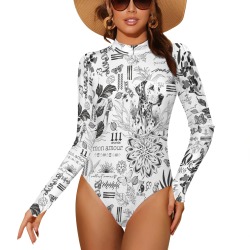 Amour A Backless Long Sleeve One-Piece Swimsuit (Model S60)